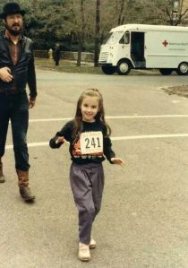 "Running" the "race" at age 5.